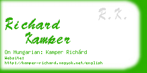 richard kamper business card
